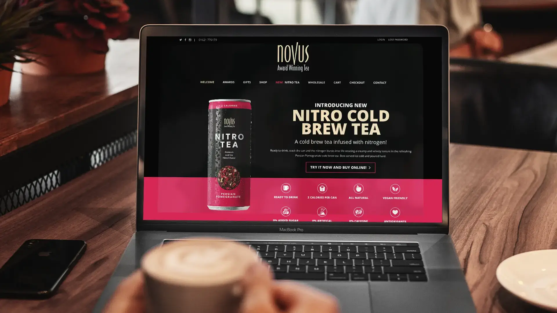 Novus tea website design